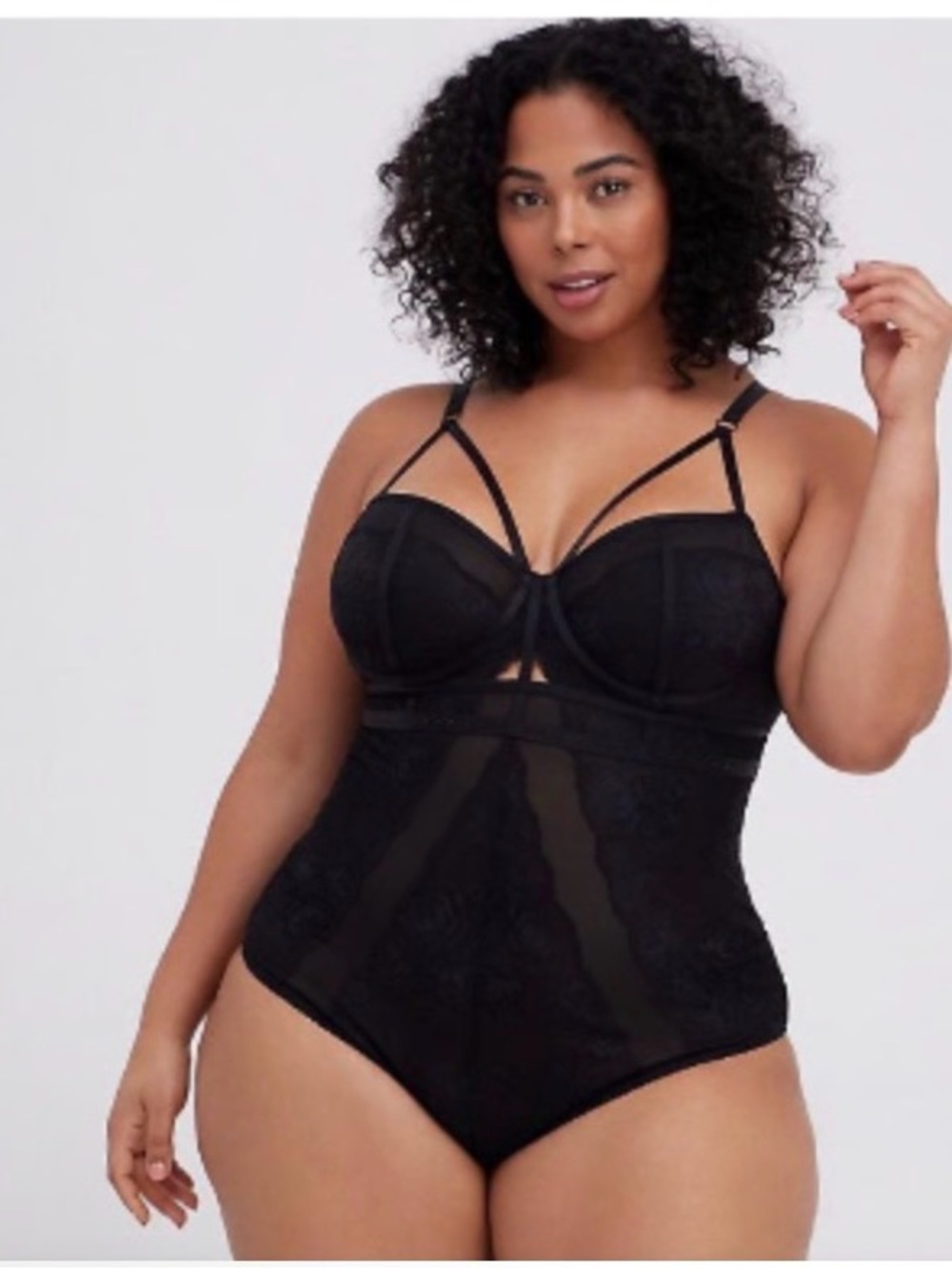 TORRID 4 4X 26 Black Stud Strappy Bodysuit Teddy NWT$79.50 msrp